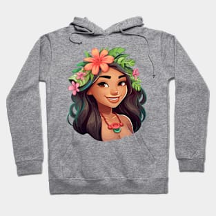 Cute Hawaiian girl Samoan girl Polynesian Hoodie